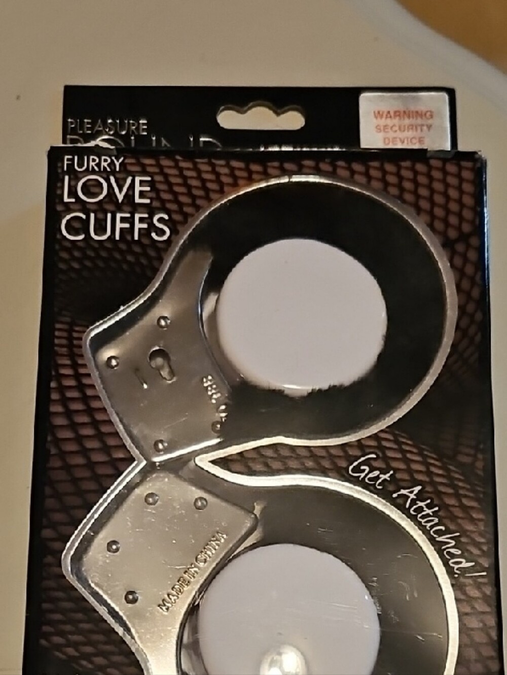Spencer's Furry Love Cuffs - Black and Silver
